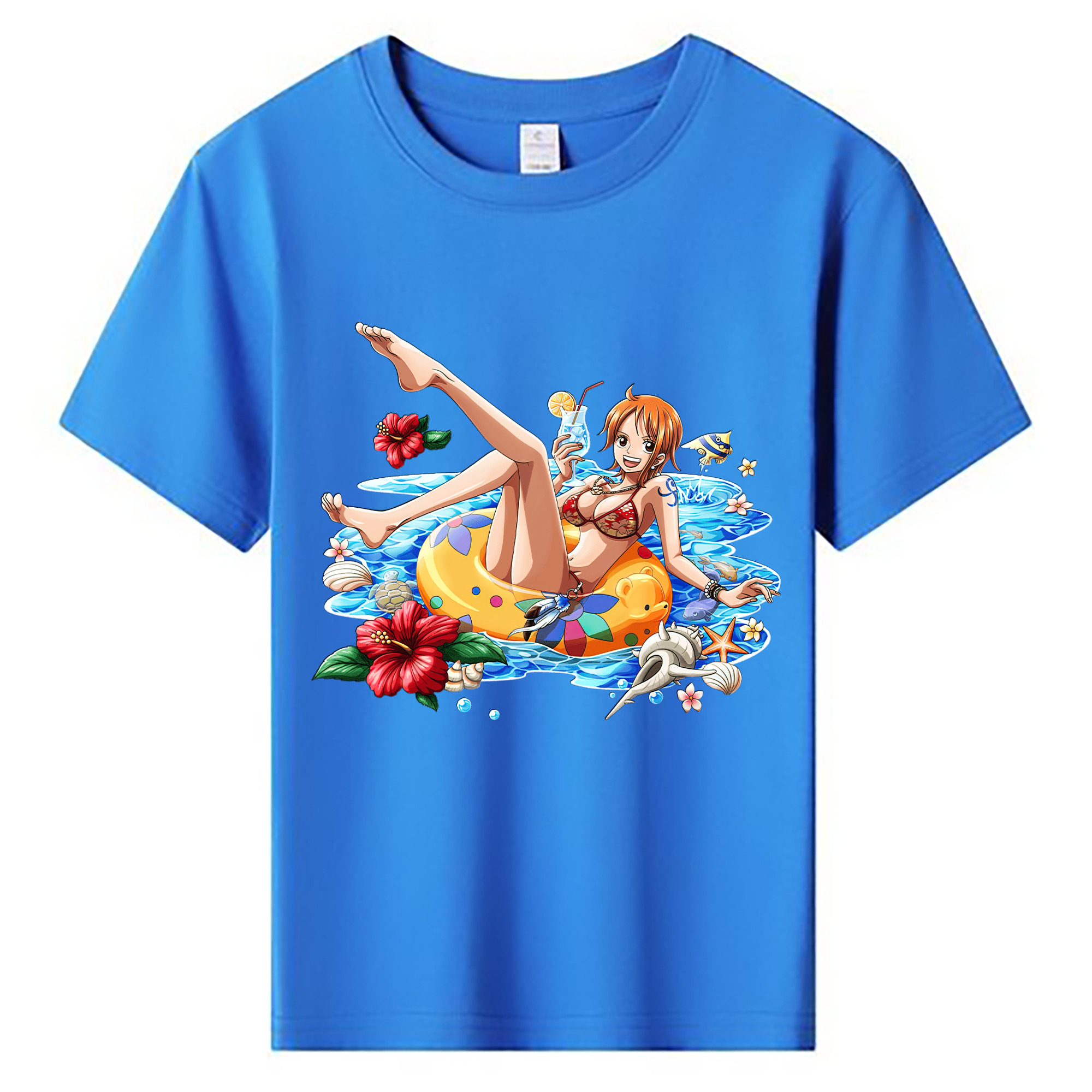 （画像用） ワンピース ナミ ONE PIECE Nami 綿100％キッズTシャツ（フロントプリント）